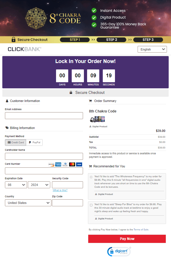  Chakra Code  Checkout Page